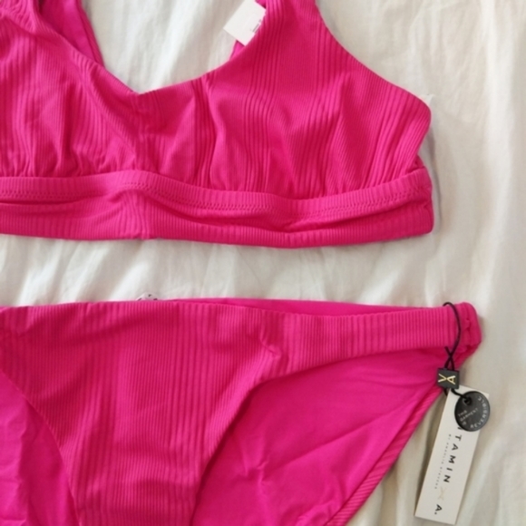 Vitamin A Sienna Top Luciana Bottom Malaia Pink Hot Ribbed - Picture 7 of 10